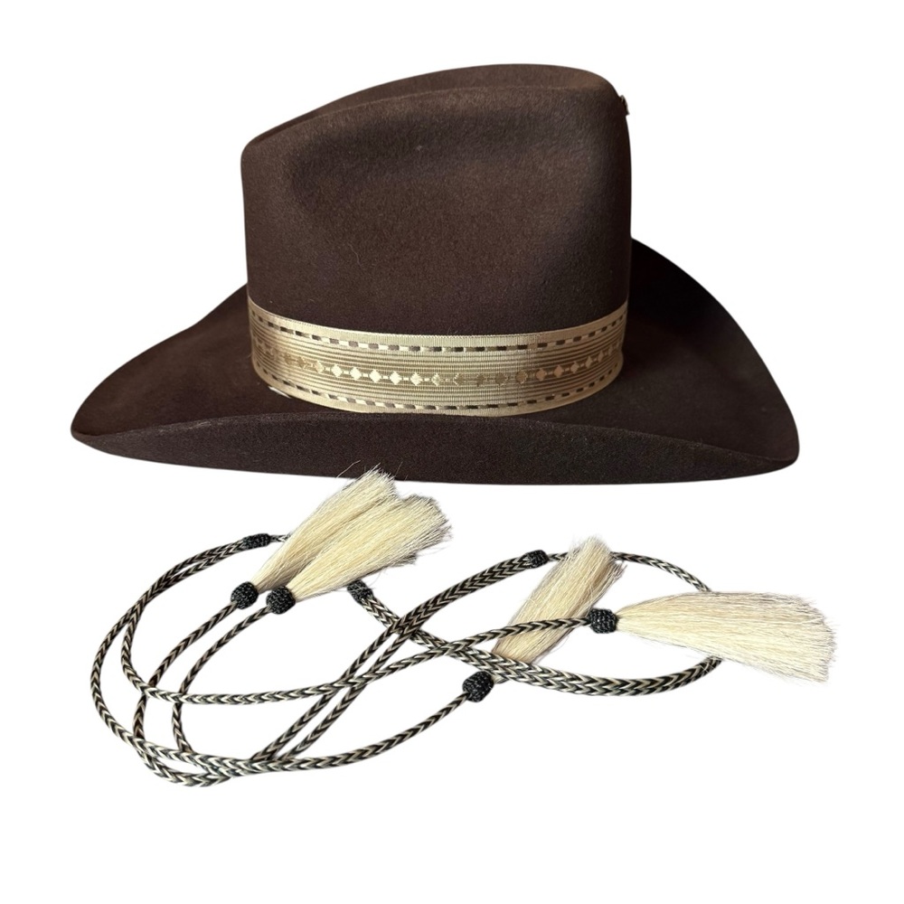 VINTAGE MASTER HATTERS OF TEXAS WESTERN FELT HAT – AUTHENTIC WESTERN TRAILS - Picture 7 of 14
